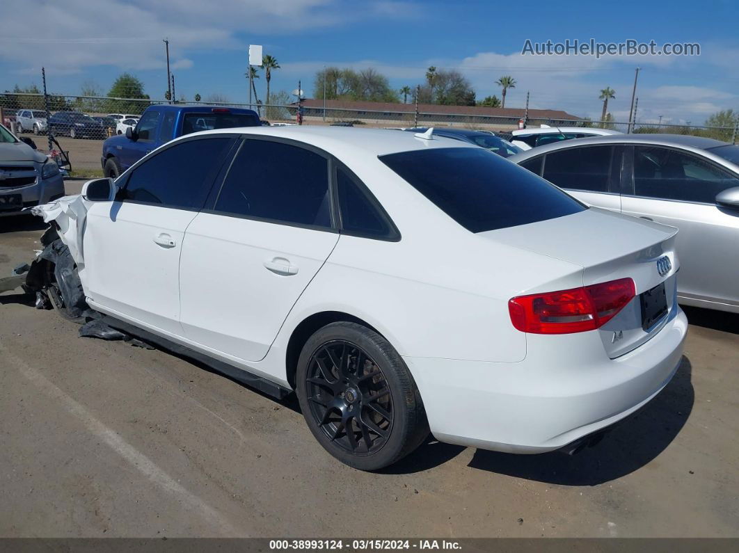 2014 Audi A4 2.0t Premium White vin: WAUAFAFL7EN024670