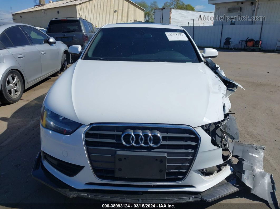 2014 Audi A4 2.0t Premium White vin: WAUAFAFL7EN024670