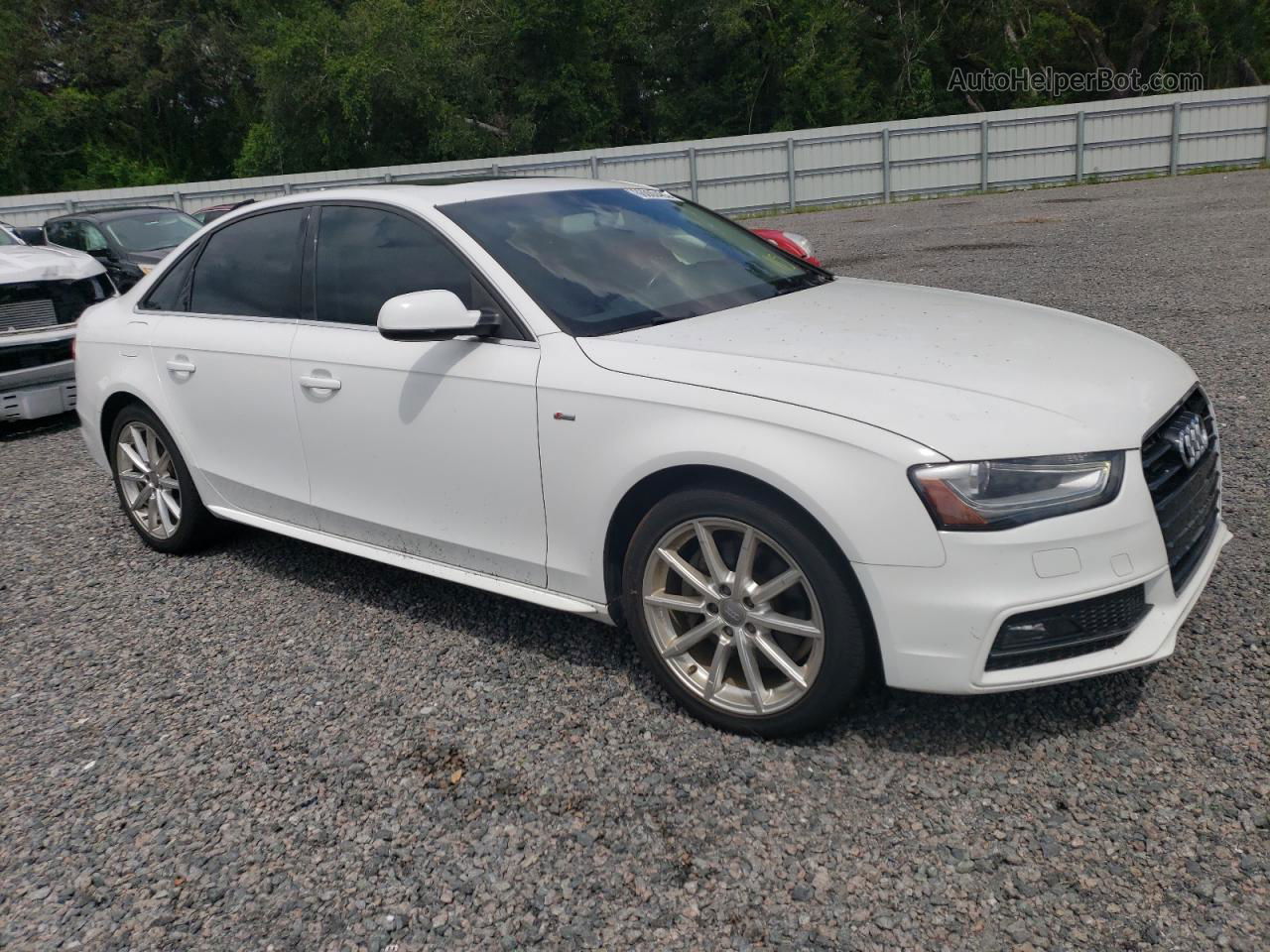 2016 Audi A4 Premium S-line White vin: WAUAFAFL7GN002803