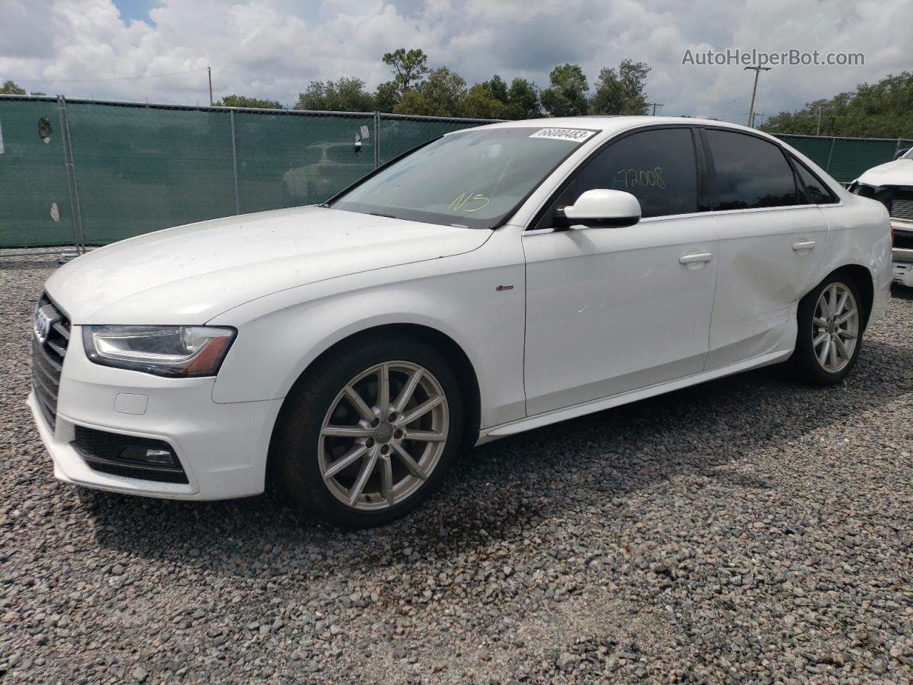 2016 Audi A4 Premium S-line Белый vin: WAUAFAFL7GN002803