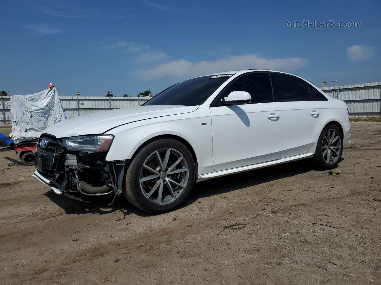 2016 Audi A4 Premium S-line Белый vin: WAUAFAFL7GN017608