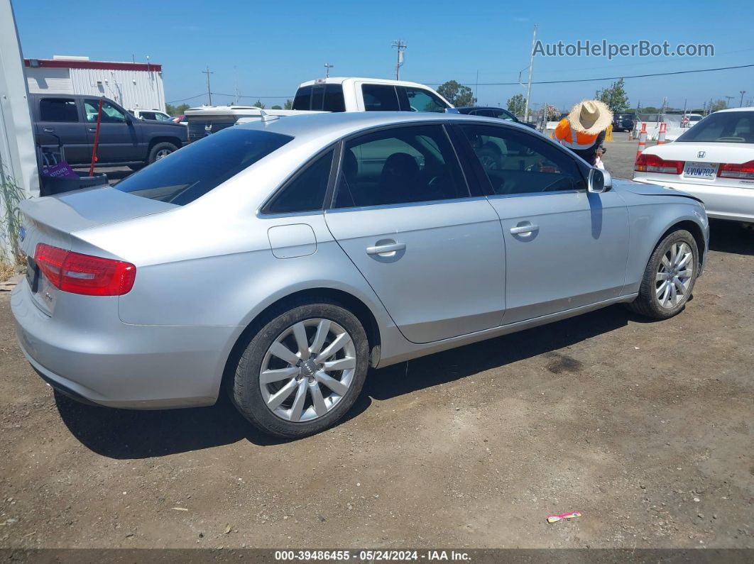 2013 Audi A4 2.0t Premium Silver vin: WAUAFAFL9DN038861