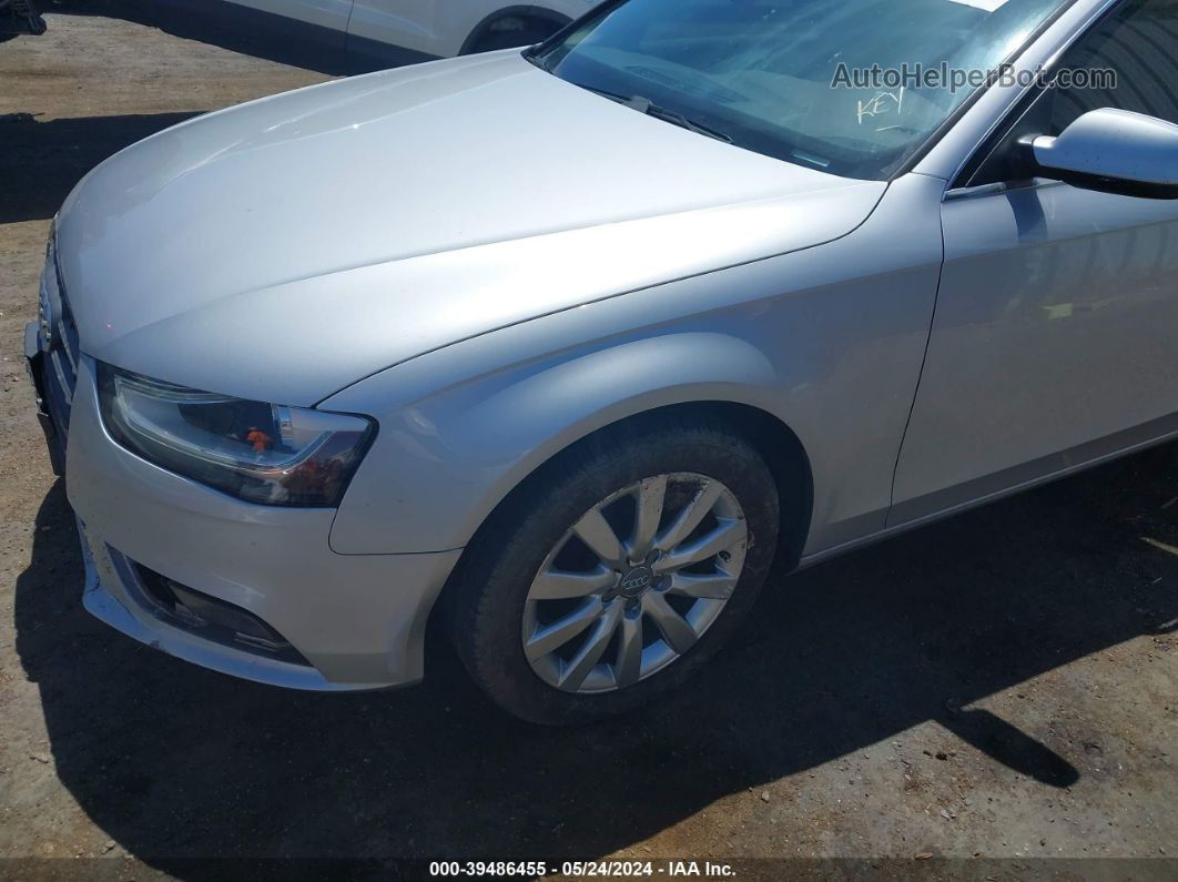 2013 Audi A4 2.0t Premium Silver vin: WAUAFAFL9DN038861