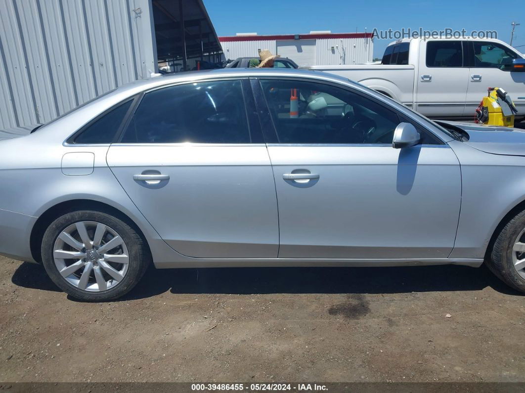 2013 Audi A4 2.0t Premium Silver vin: WAUAFAFL9DN038861