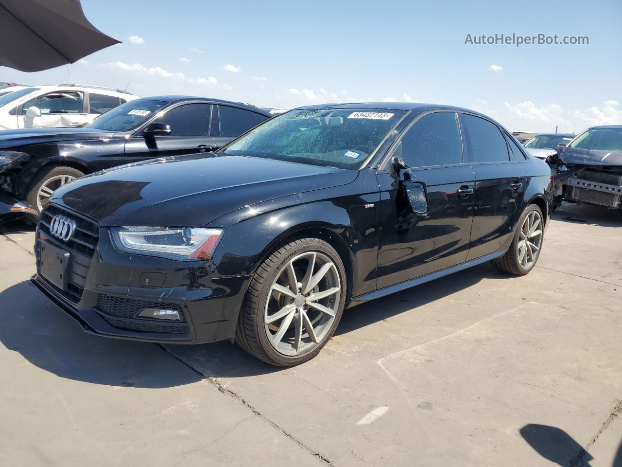 2016 Audi A4 Premium S-line Черный vin: WAUAFAFLXGN017389