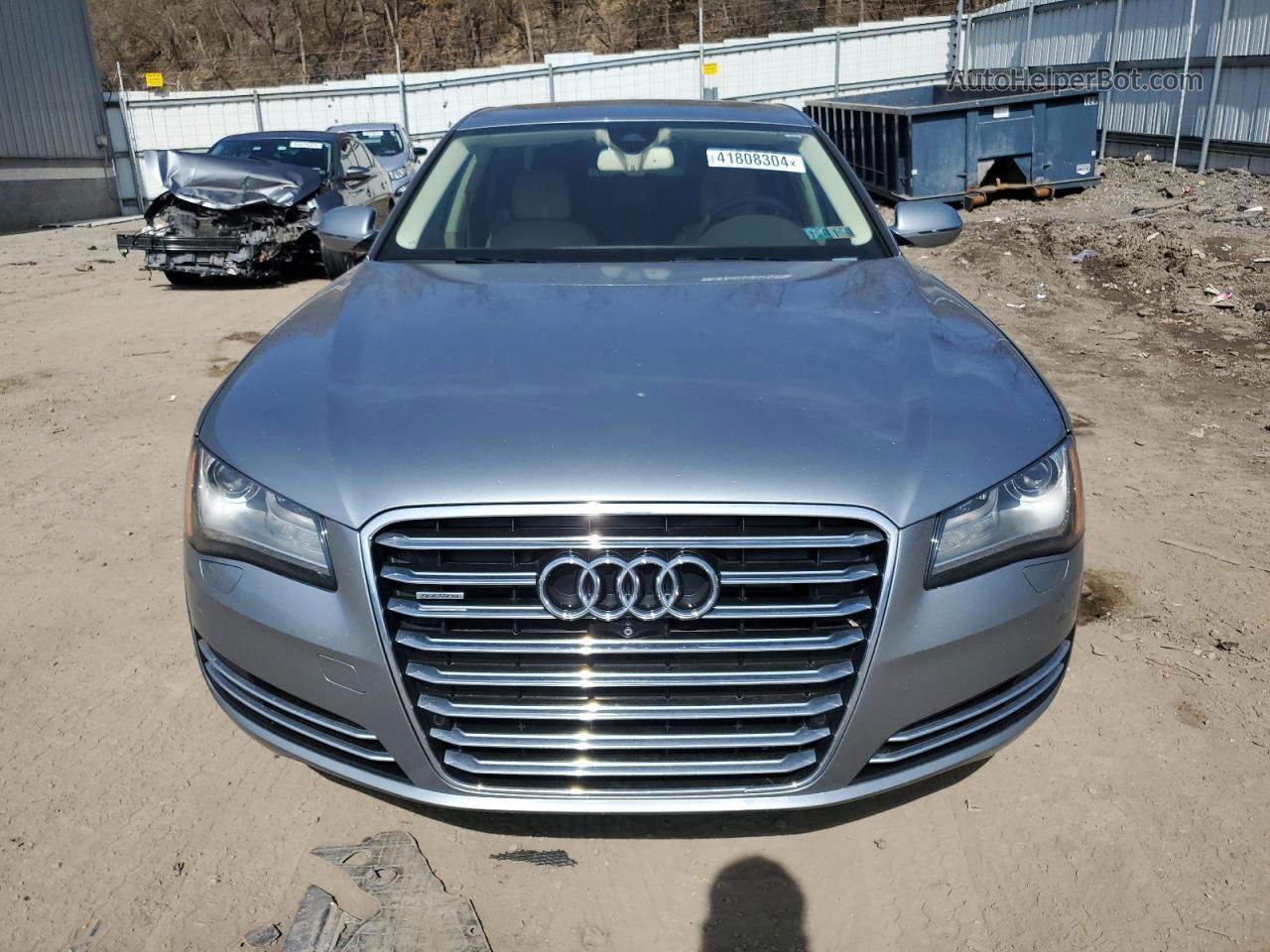 2014 Audi A8 Quattro Серебряный vin: WAUAGAFD1EN003304