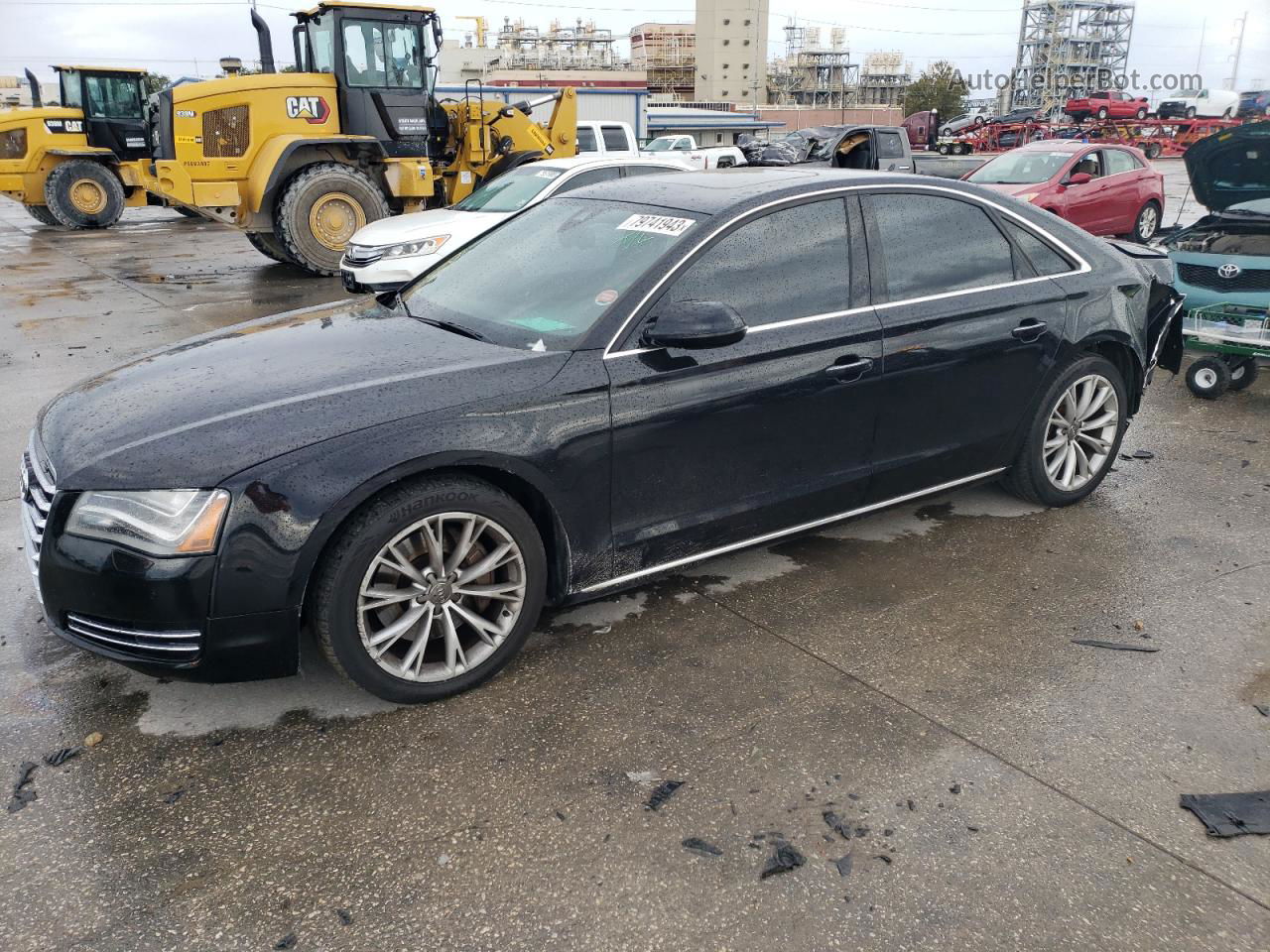 2014 Audi A8 Quattro Черный vin: WAUAGAFD4EN002292