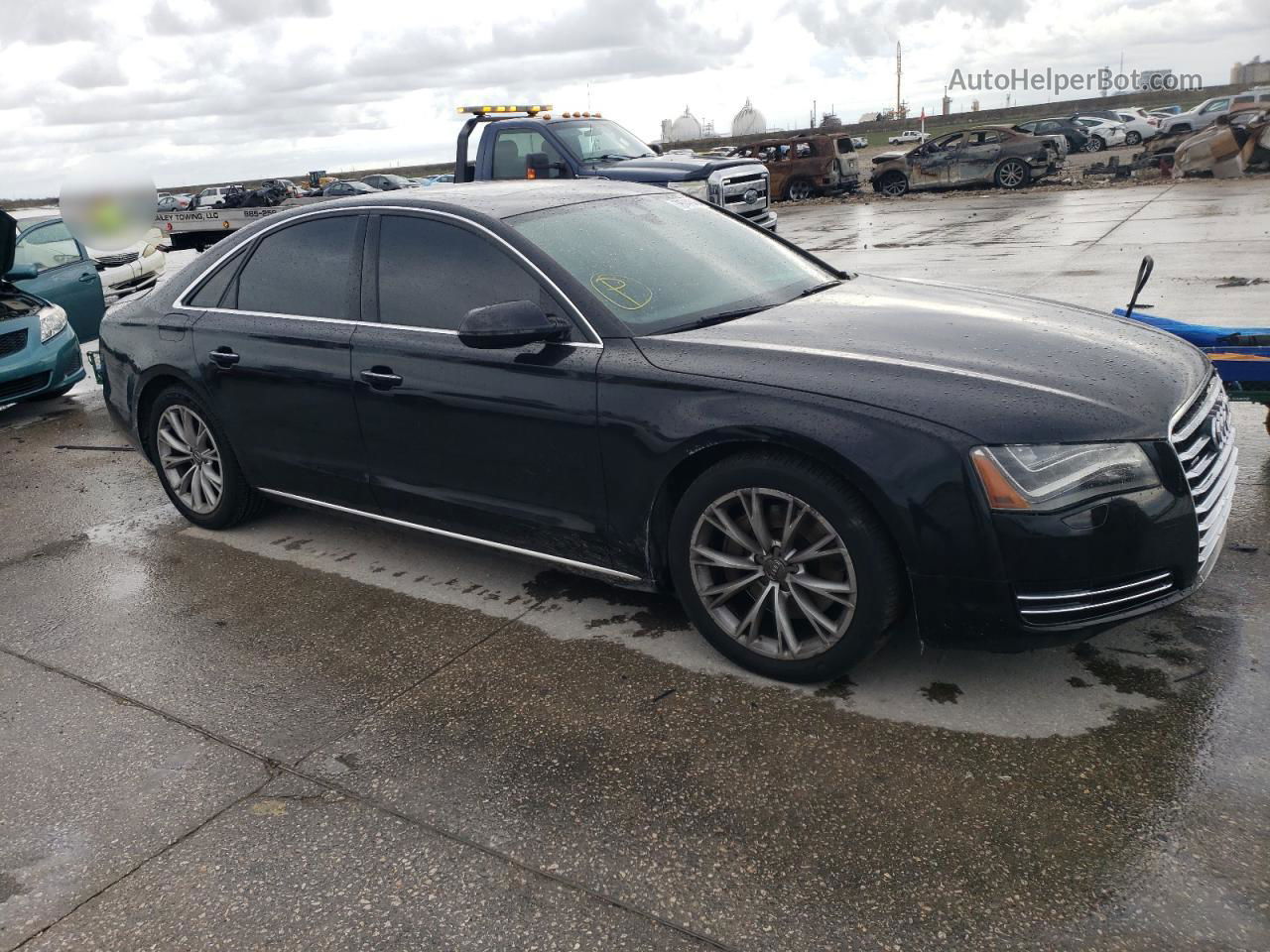 2014 Audi A8 Quattro Черный vin: WAUAGAFD4EN002292