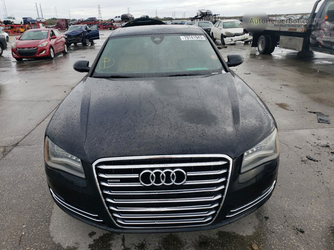 2014 Audi A8 Quattro Черный vin: WAUAGAFD4EN002292