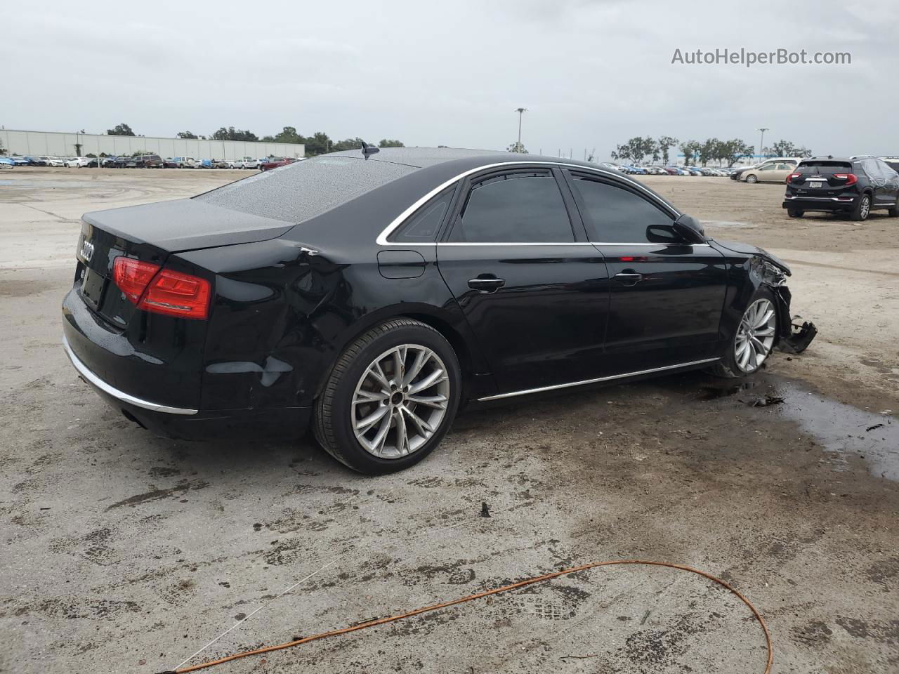 2014 Audi A8 Quattro Черный vin: WAUAGAFD4EN010098