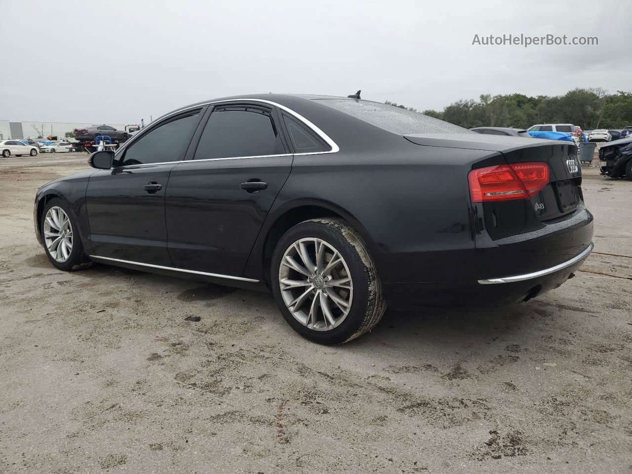 2014 Audi A8 Quattro Черный vin: WAUAGAFD4EN010098