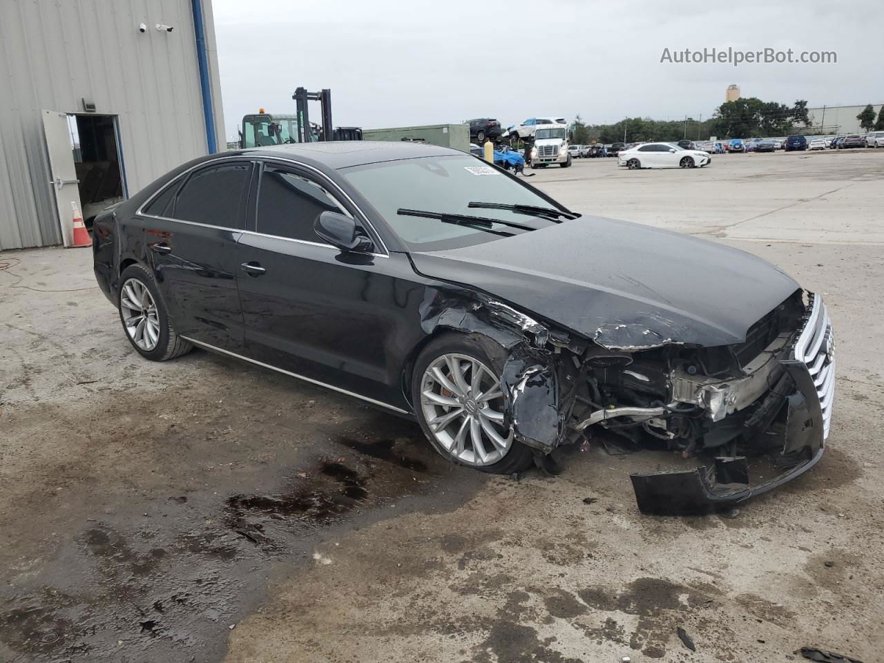 2014 Audi A8 Quattro Черный vin: WAUAGAFD4EN010098