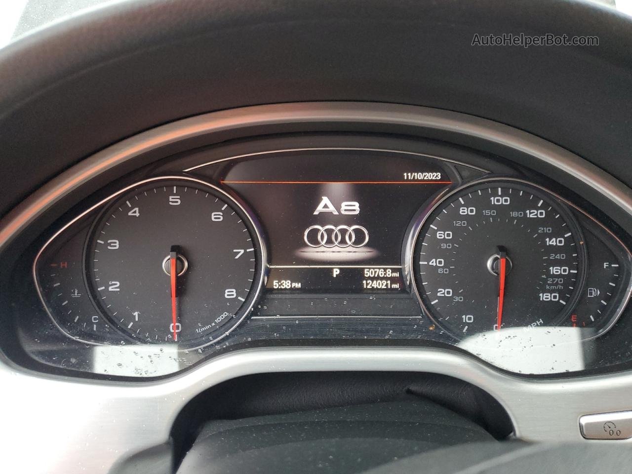 2014 Audi A8 Quattro Черный vin: WAUAGAFD4EN010098