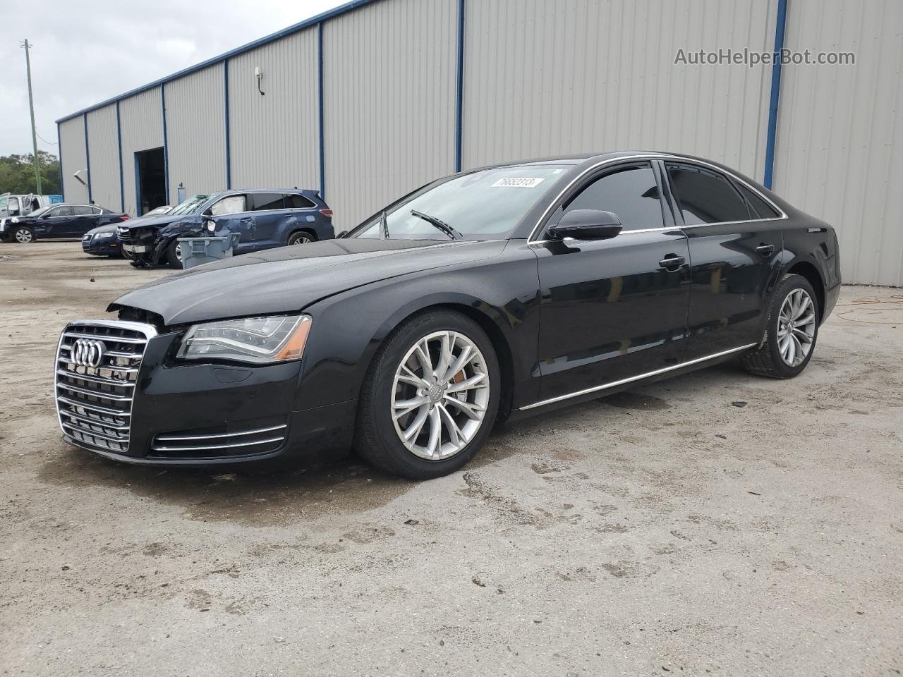 2014 Audi A8 Quattro Black vin: WAUAGAFD4EN010098