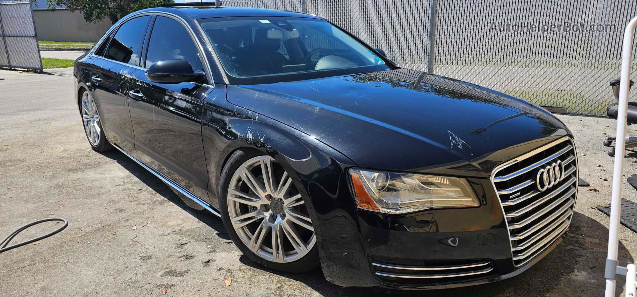 2014 Audi A8 Quattro Black vin: WAUAGAFD6EN004030