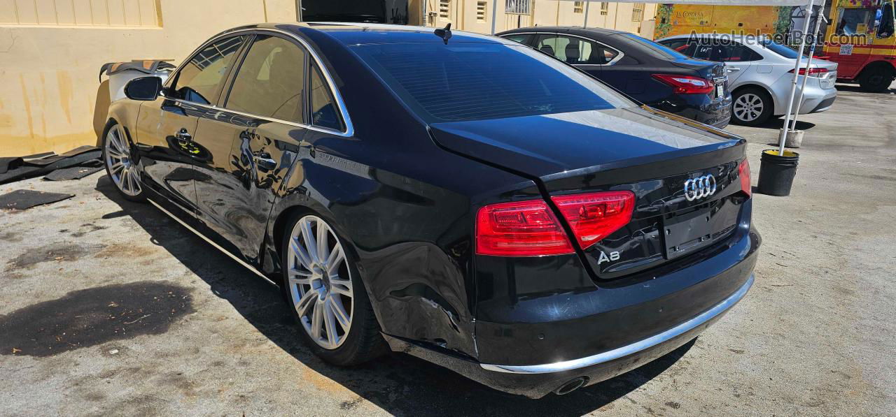 2014 Audi A8 Quattro Black vin: WAUAGAFD6EN004030