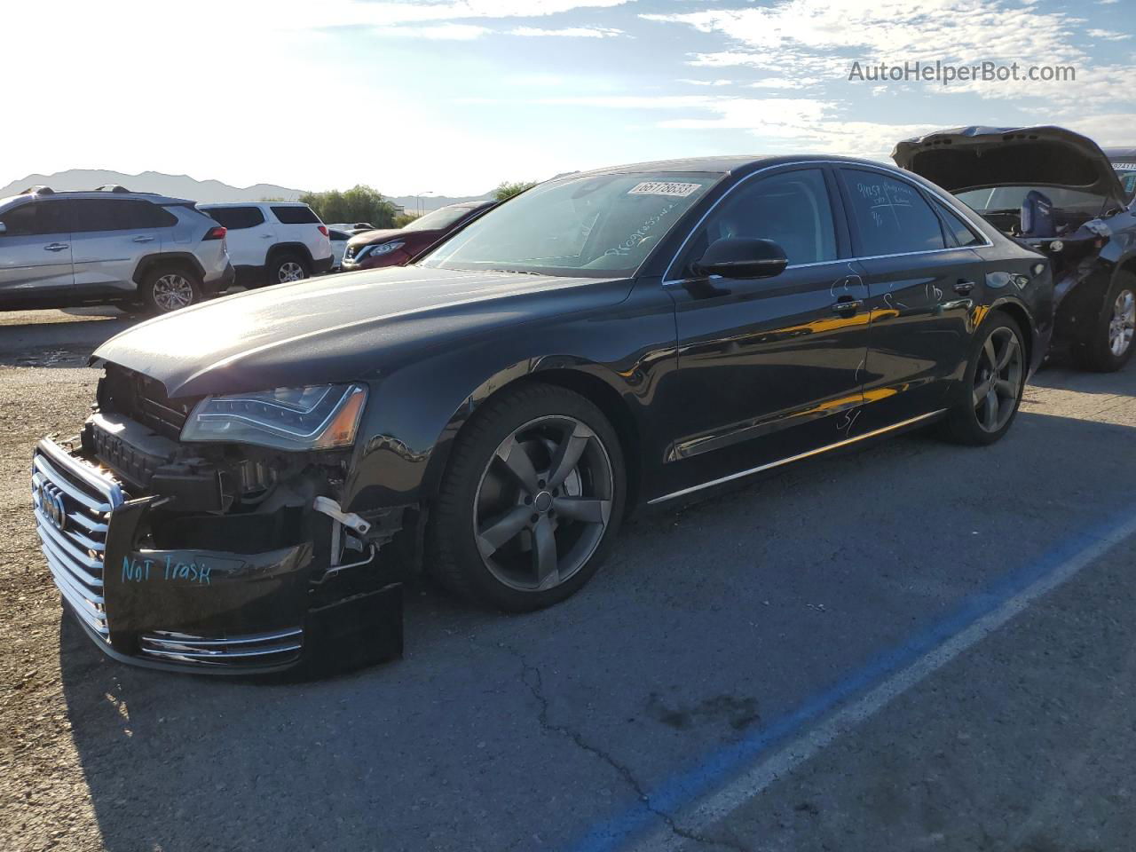 2014 Audi A8 Quattro Black vin: WAUAGAFD8EN002523