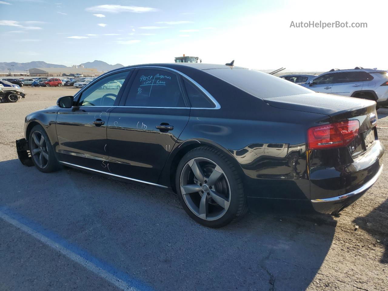 2014 Audi A8 Quattro Черный vin: WAUAGAFD8EN002523