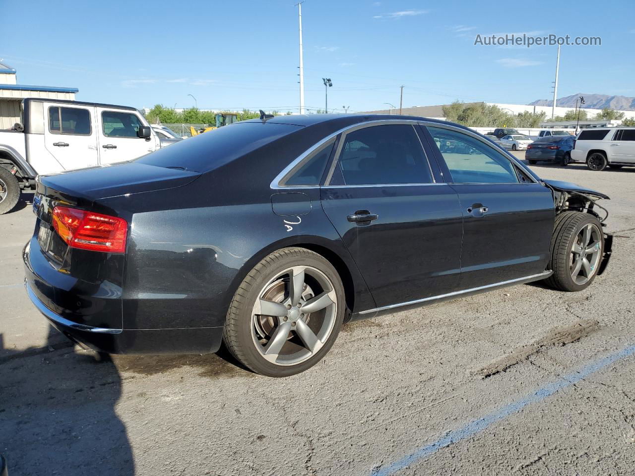 2014 Audi A8 Quattro Black vin: WAUAGAFD8EN002523