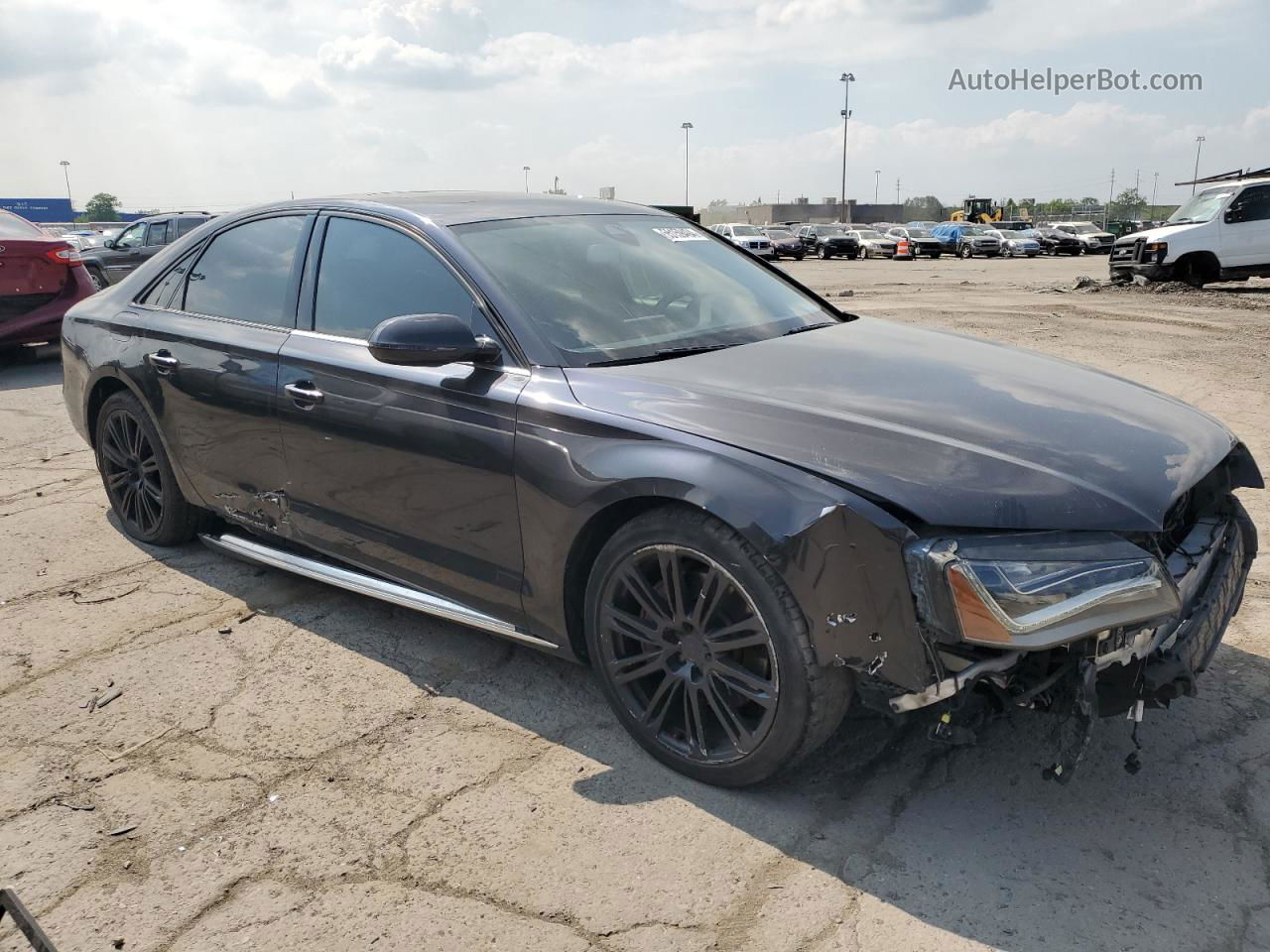 2014 Audi A8 Quattro Серый vin: WAUAGAFD8EN005132