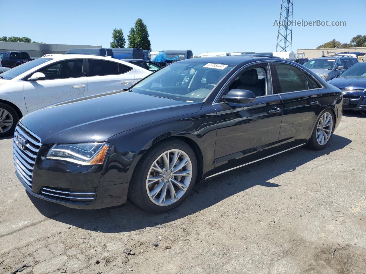 2014 Audi A8 Quattro Black vin: WAUAGAFD9EN002787