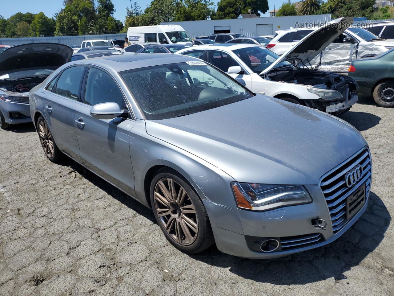 2014 Audi A8 Quattro Gray vin: WAUAGAFDXEN003009