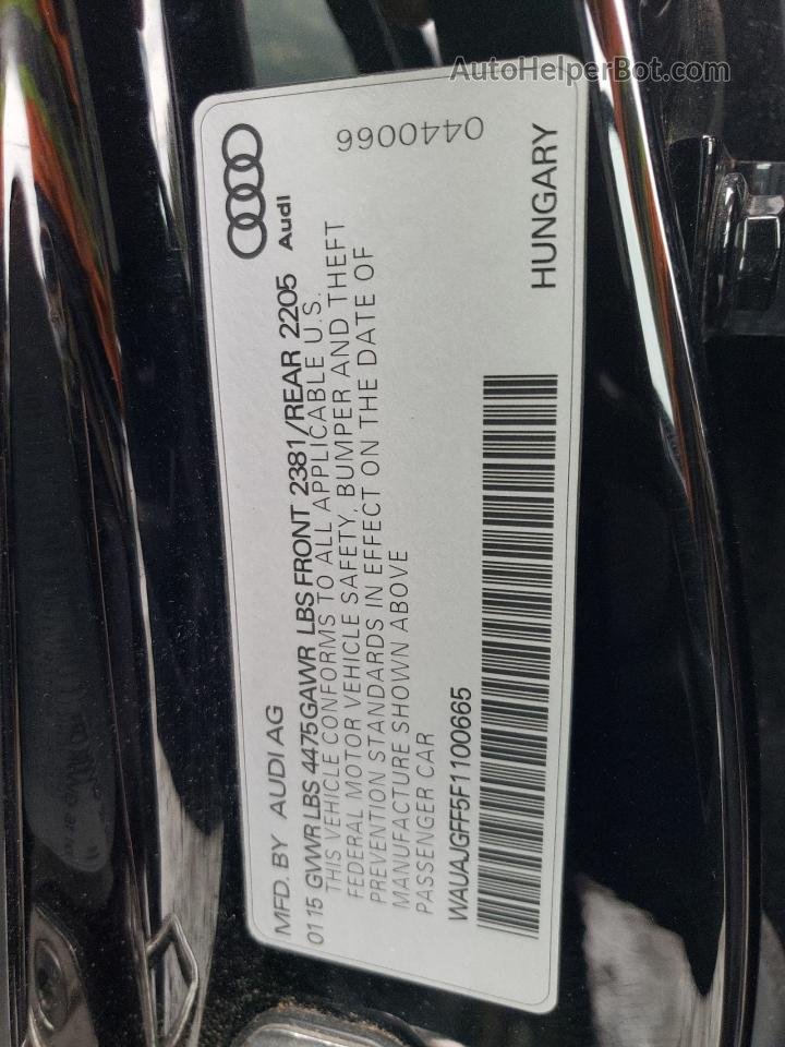 2015 Audi A3 Premium Черный vin: WAUAJGFF5F1100665