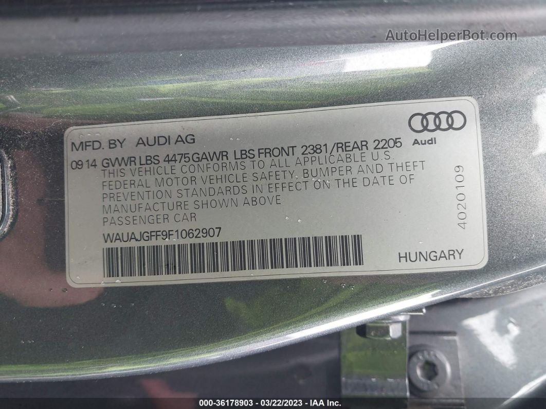 2015 Audi A3 2.0 Tdi Premium Gray vin: WAUAJGFF9F1062907