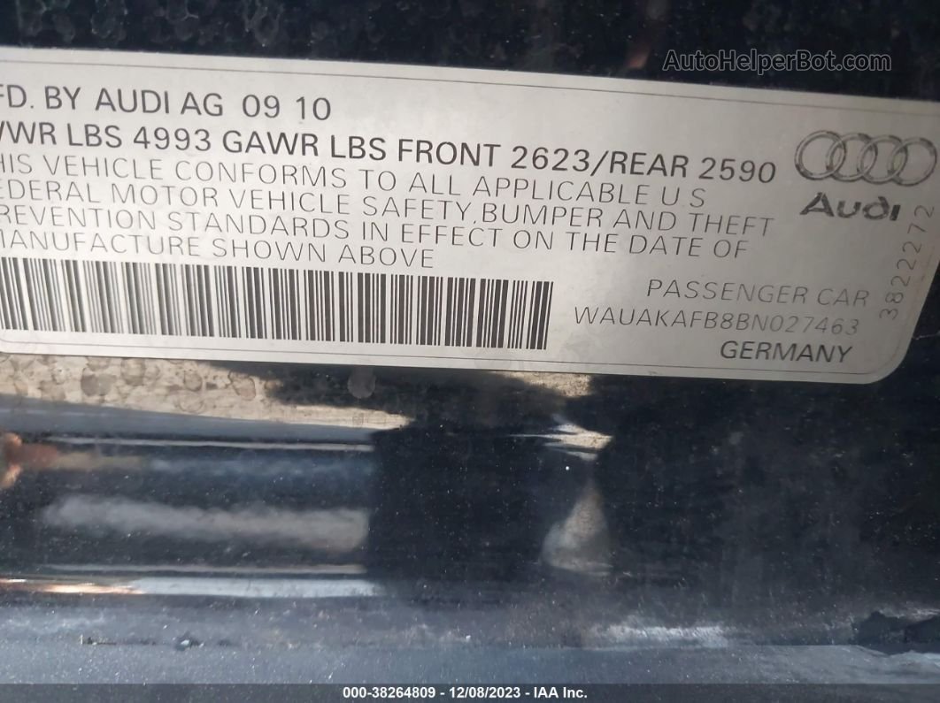 2011 Audi A6 3.2 Premium Black vin: WAUAKAFB8BN027463