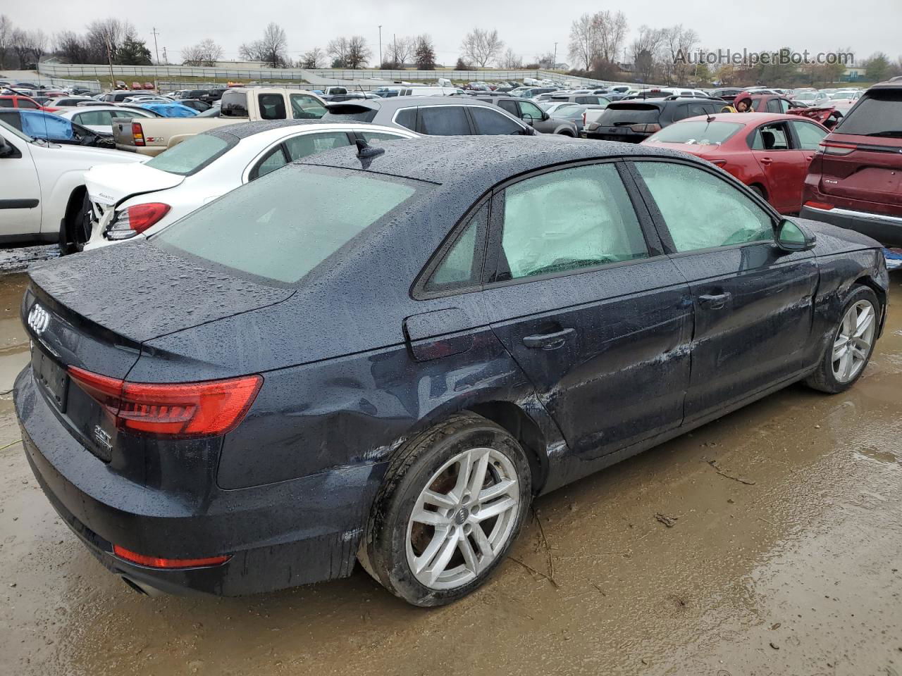 2017 Audi A4 Premium Синий vin: WAUANAF40HA168407