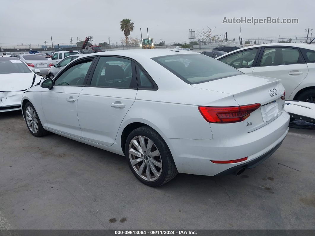 2017 Audi A4 2.0t Premium White vin: WAUANAF40HN050091