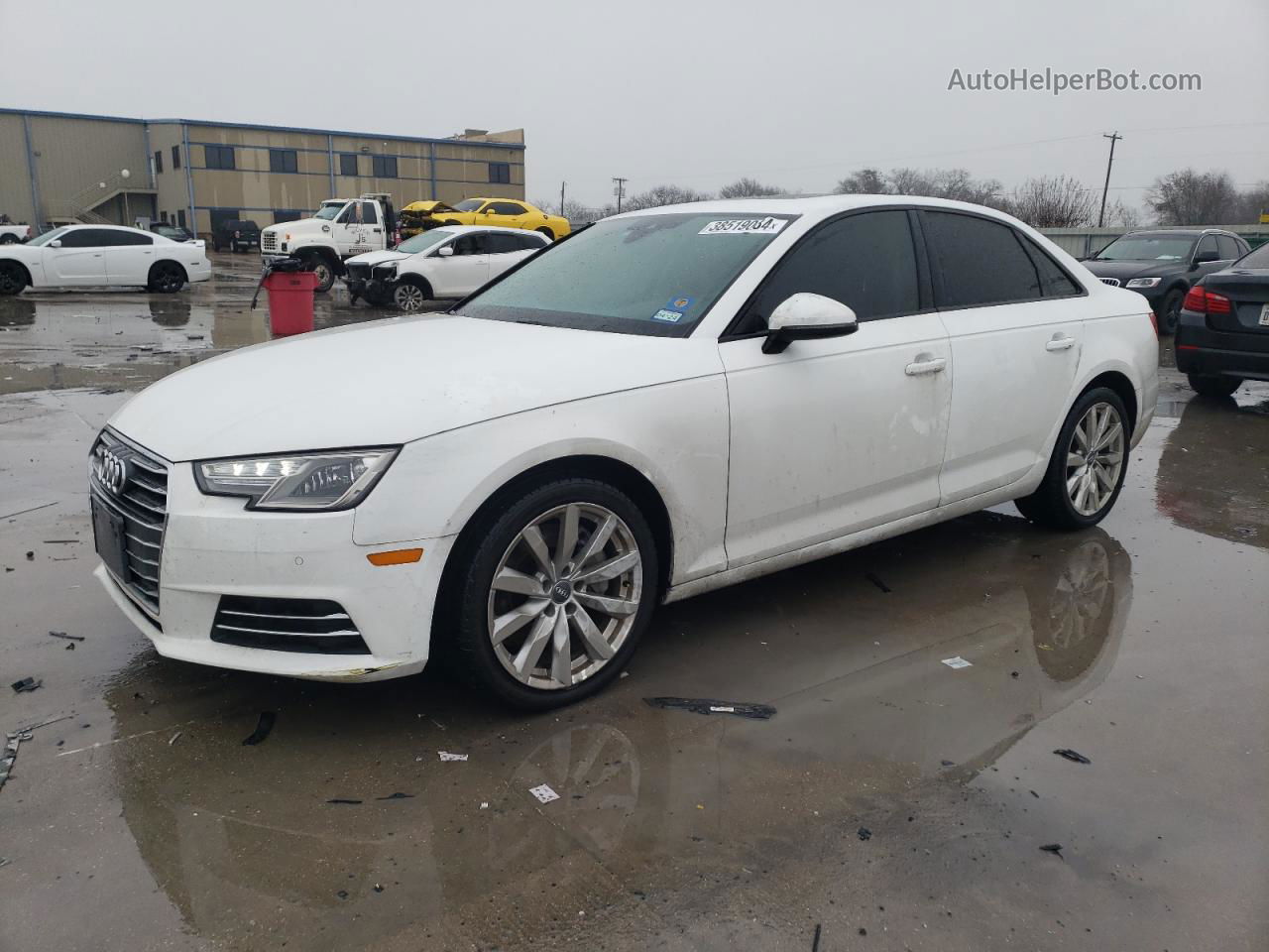 2017 Audi A4 Premium White vin: WAUANAF41HN001546