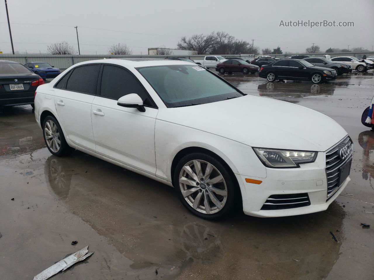 2017 Audi A4 Premium White vin: WAUANAF41HN001546