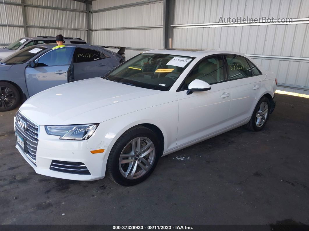 2017 Audi A4 Premium White vin: WAUANAF42HN012880