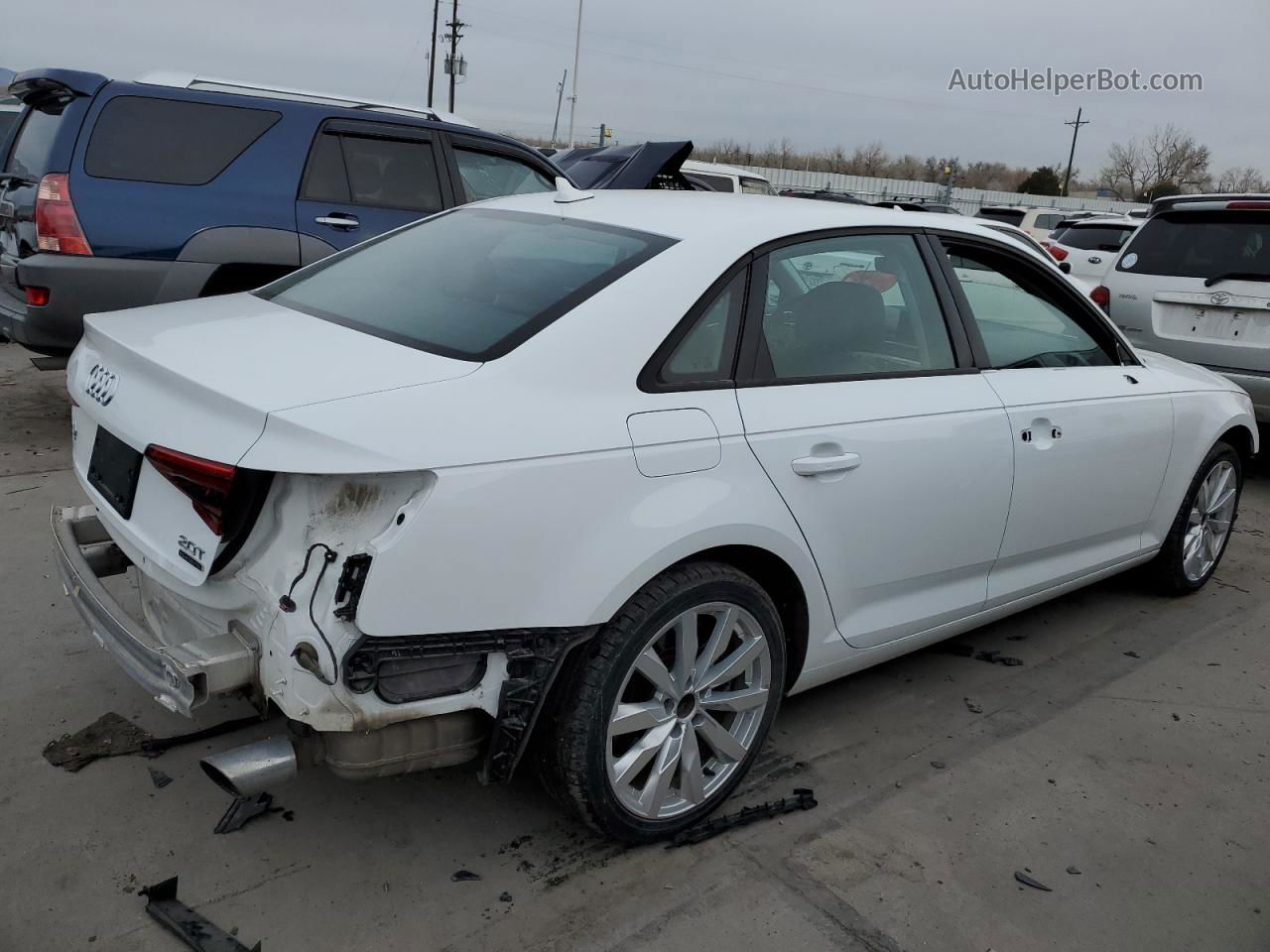 2017 Audi A4 Premium White vin: WAUANAF43HN001676