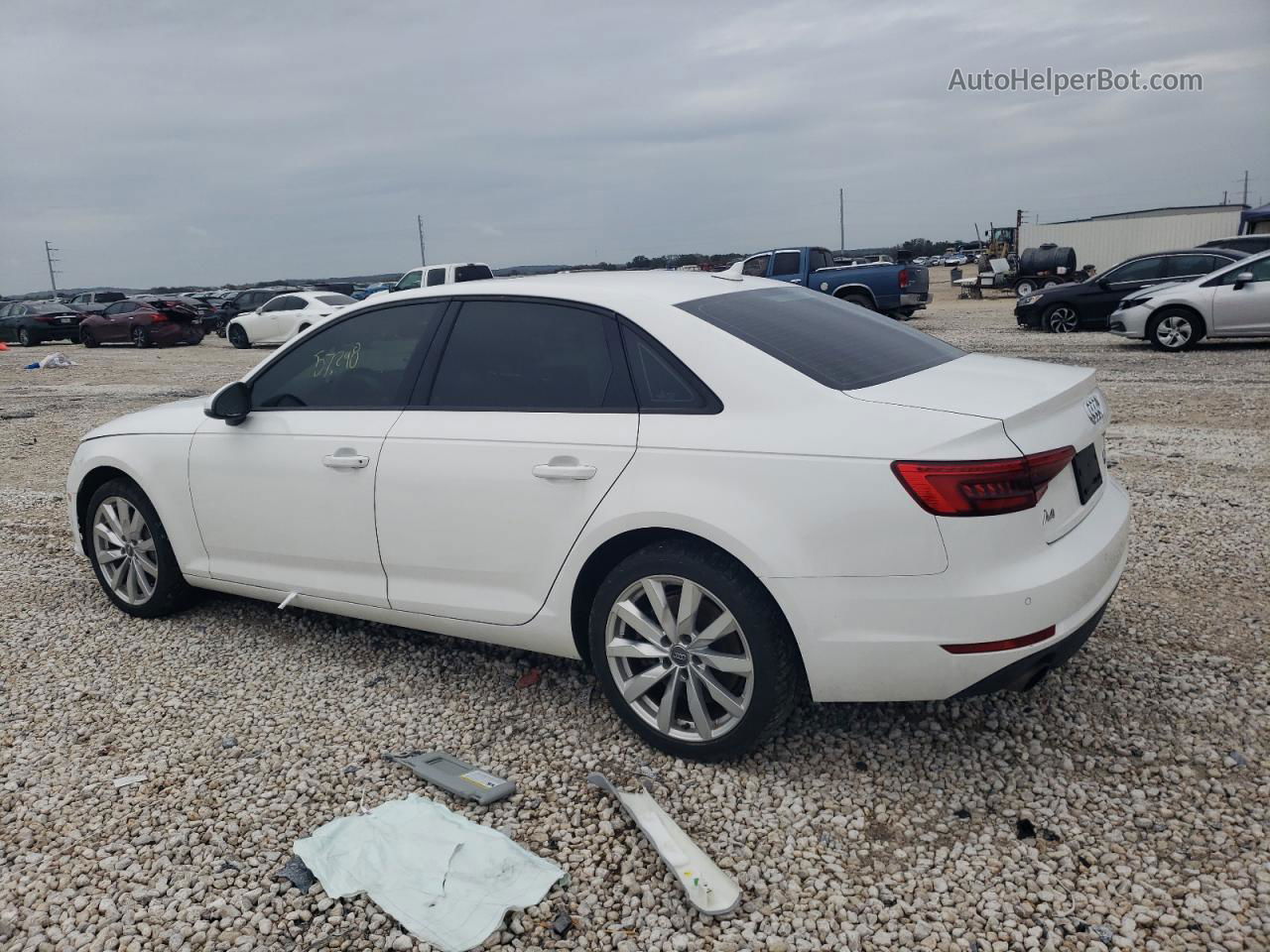 2017 Audi A4 Premium White vin: WAUANAF43HN004397