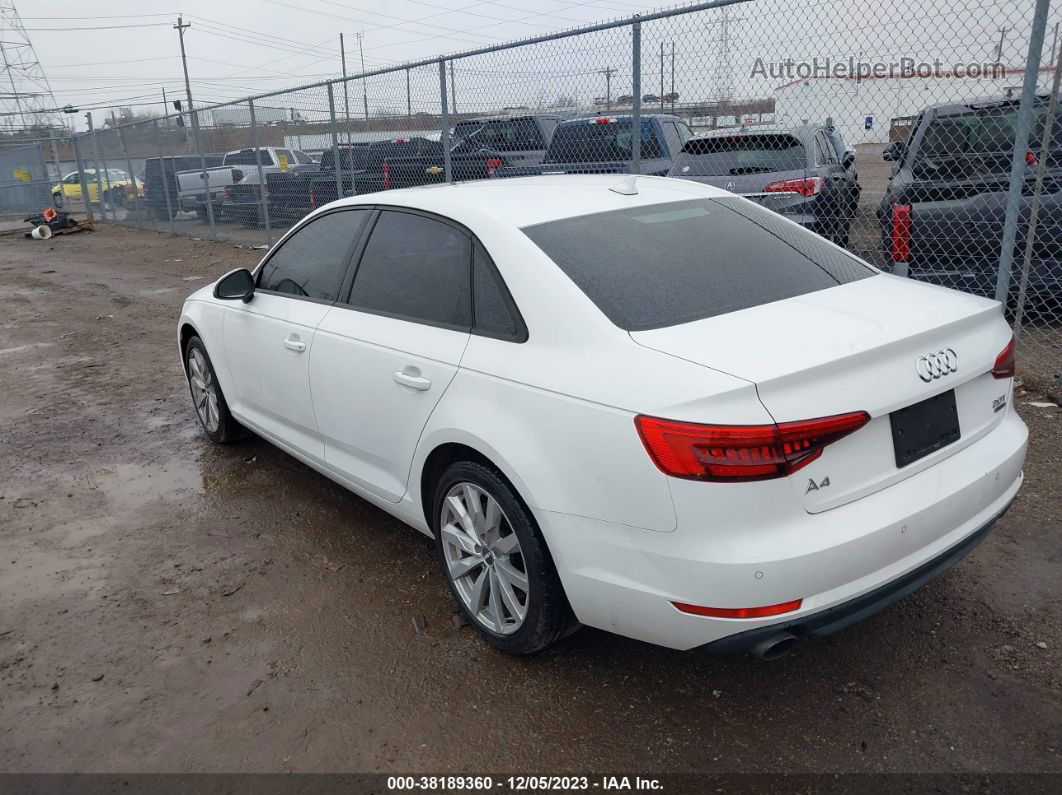 2017 Audi A4 2.0t Premium White vin: WAUANAF44HN011164