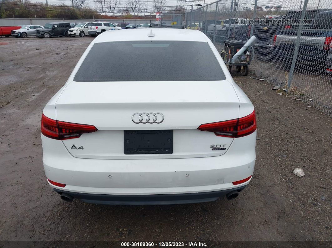 2017 Audi A4 2.0t Premium White vin: WAUANAF44HN011164