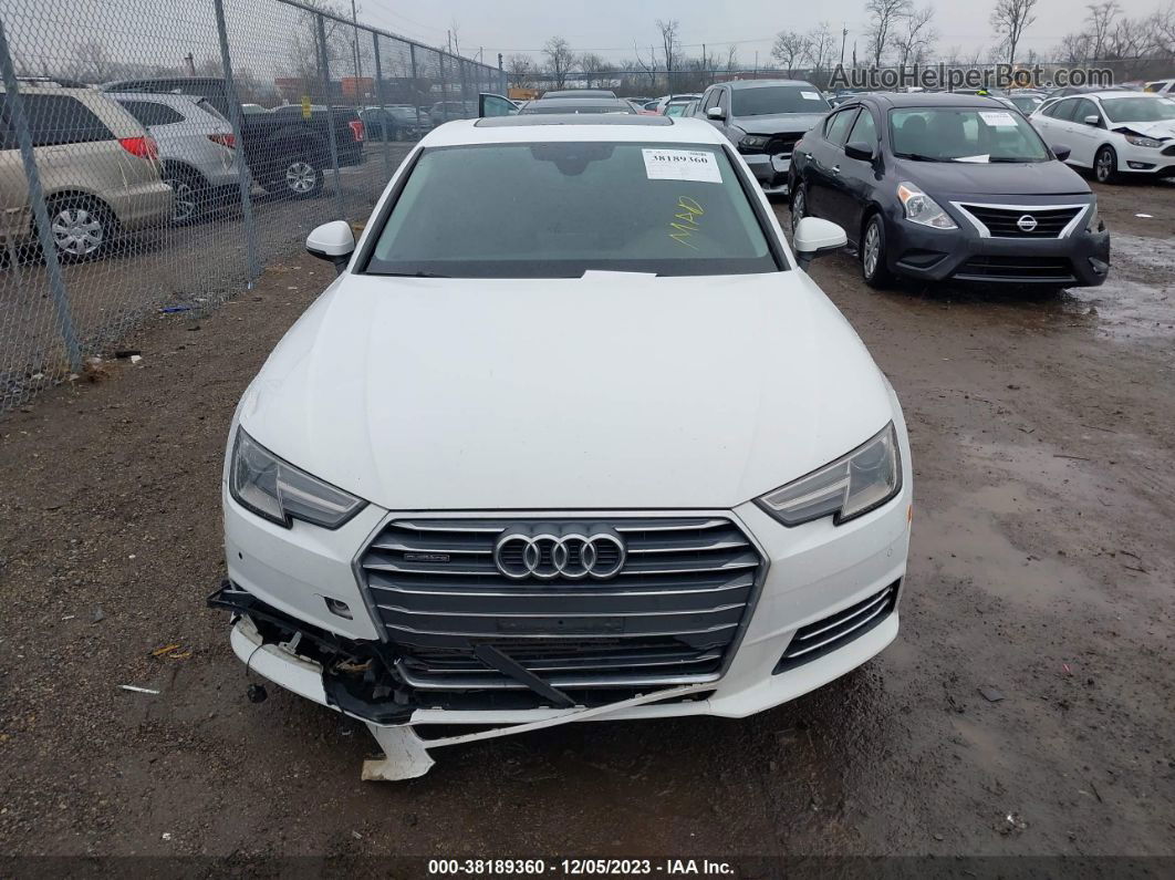 2017 Audi A4 2.0t Premium White vin: WAUANAF44HN011164