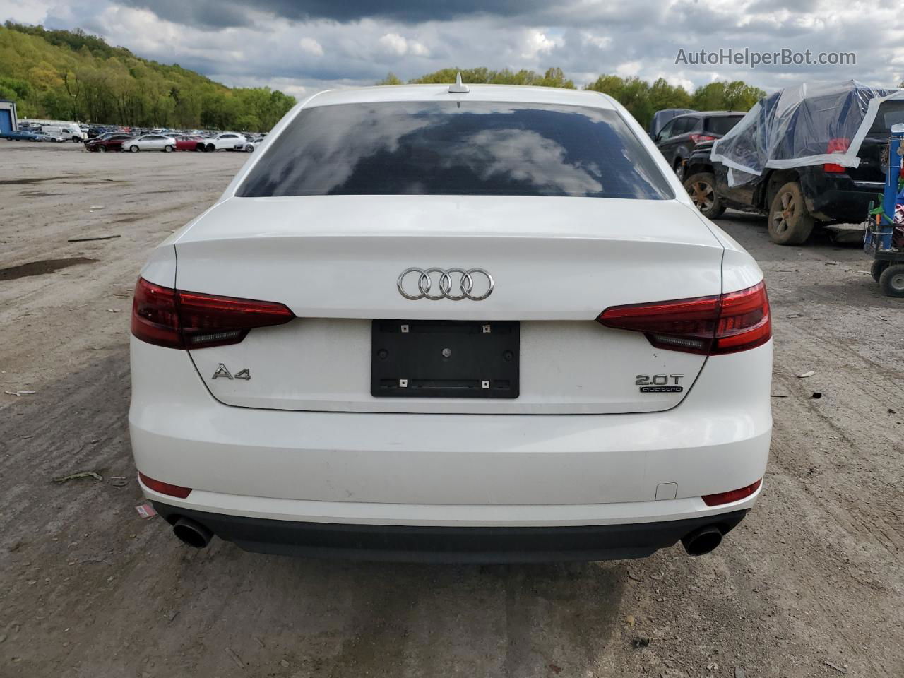 2017 Audi A4 Premium White vin: WAUANAF44HN043466