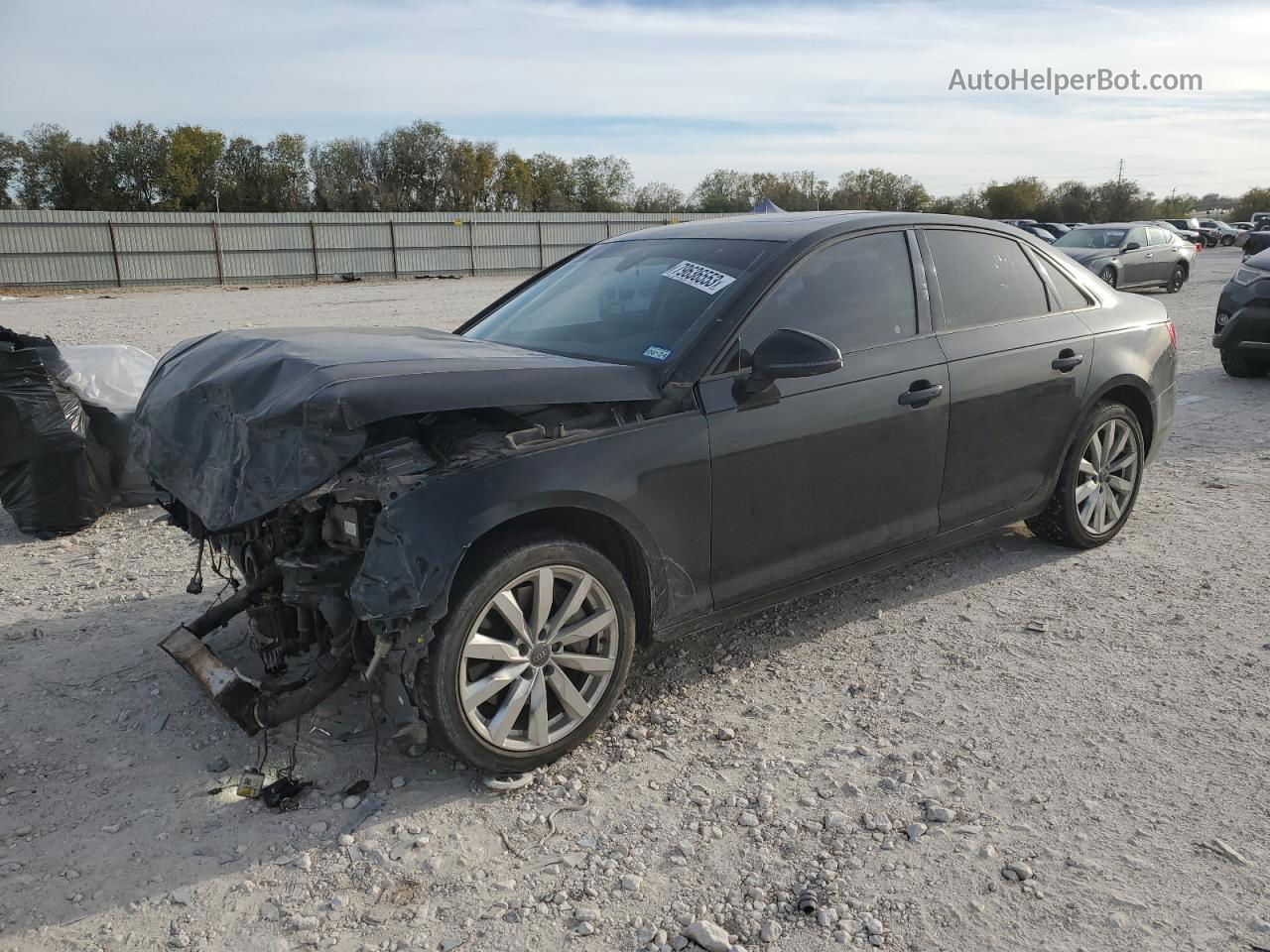 2017 Audi A4 Premium Черный vin: WAUANAF45HN000576