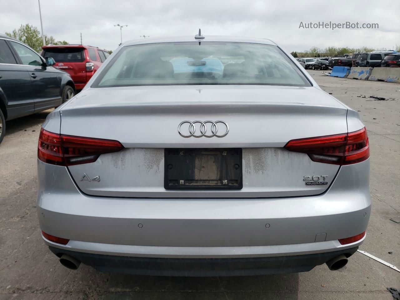 2017 Audi A4 Premium Silver vin: WAUANAF45HN001193