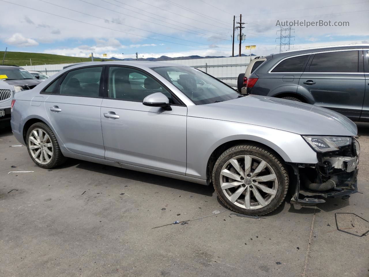 2017 Audi A4 Premium Silver vin: WAUANAF45HN001193