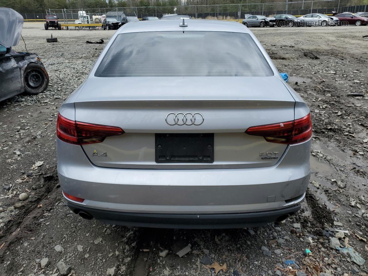 2017 Audi A4 Premium Silver vin: WAUANAF46HN027429