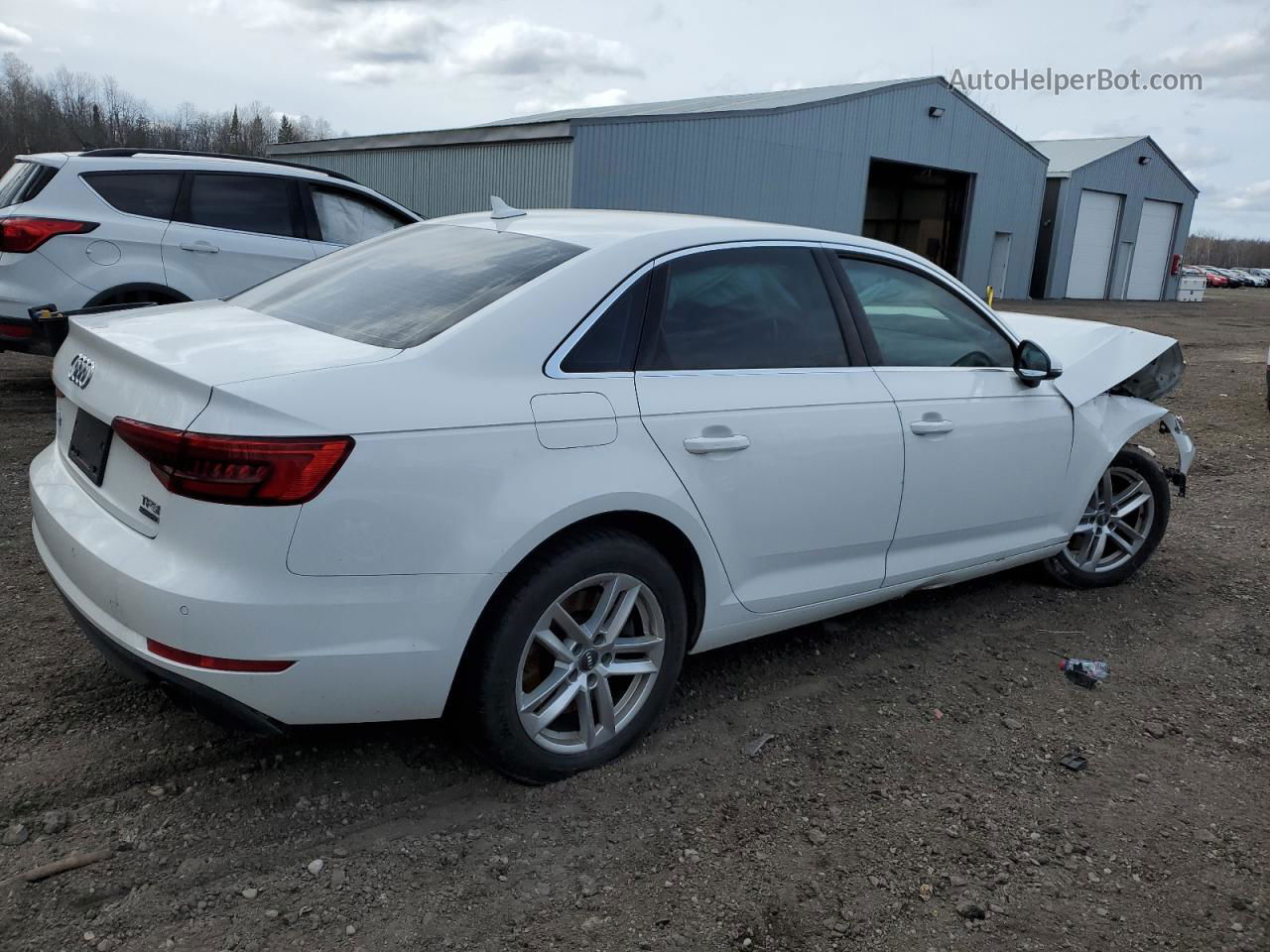 2017 Audi A4 Premium White vin: WAUANAF47HN022305