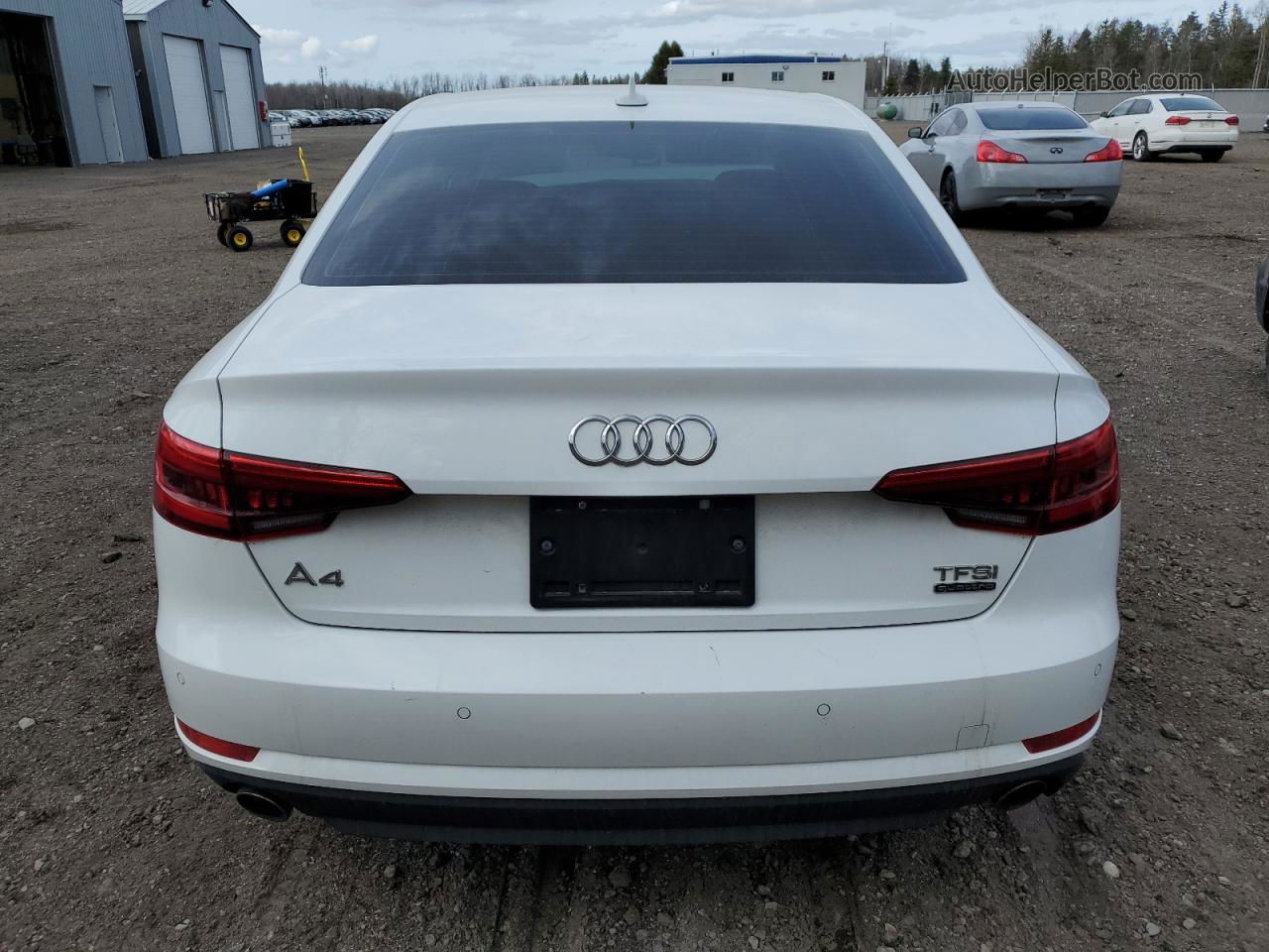 2017 Audi A4 Premium White vin: WAUANAF47HN022305