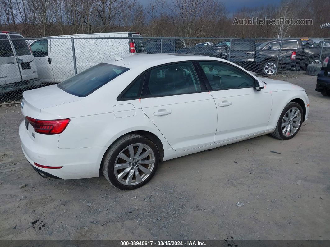 2017 Audi A4 2.0t Premium White vin: WAUANAF49HN009068