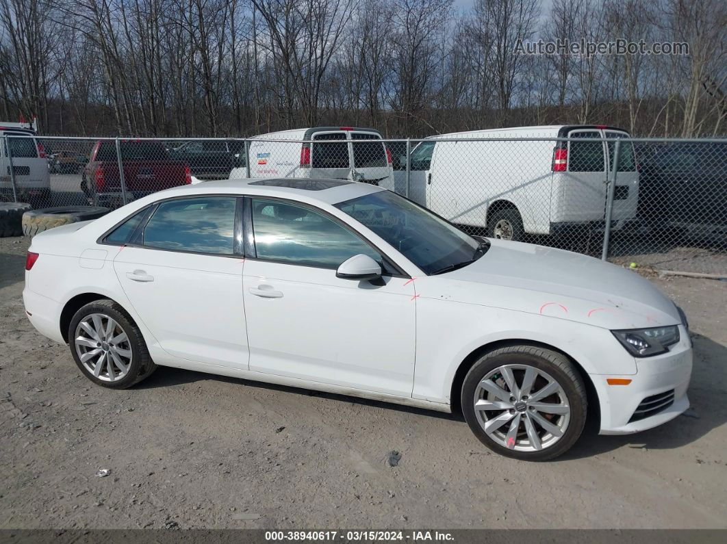 2017 Audi A4 2.0t Premium White vin: WAUANAF49HN009068