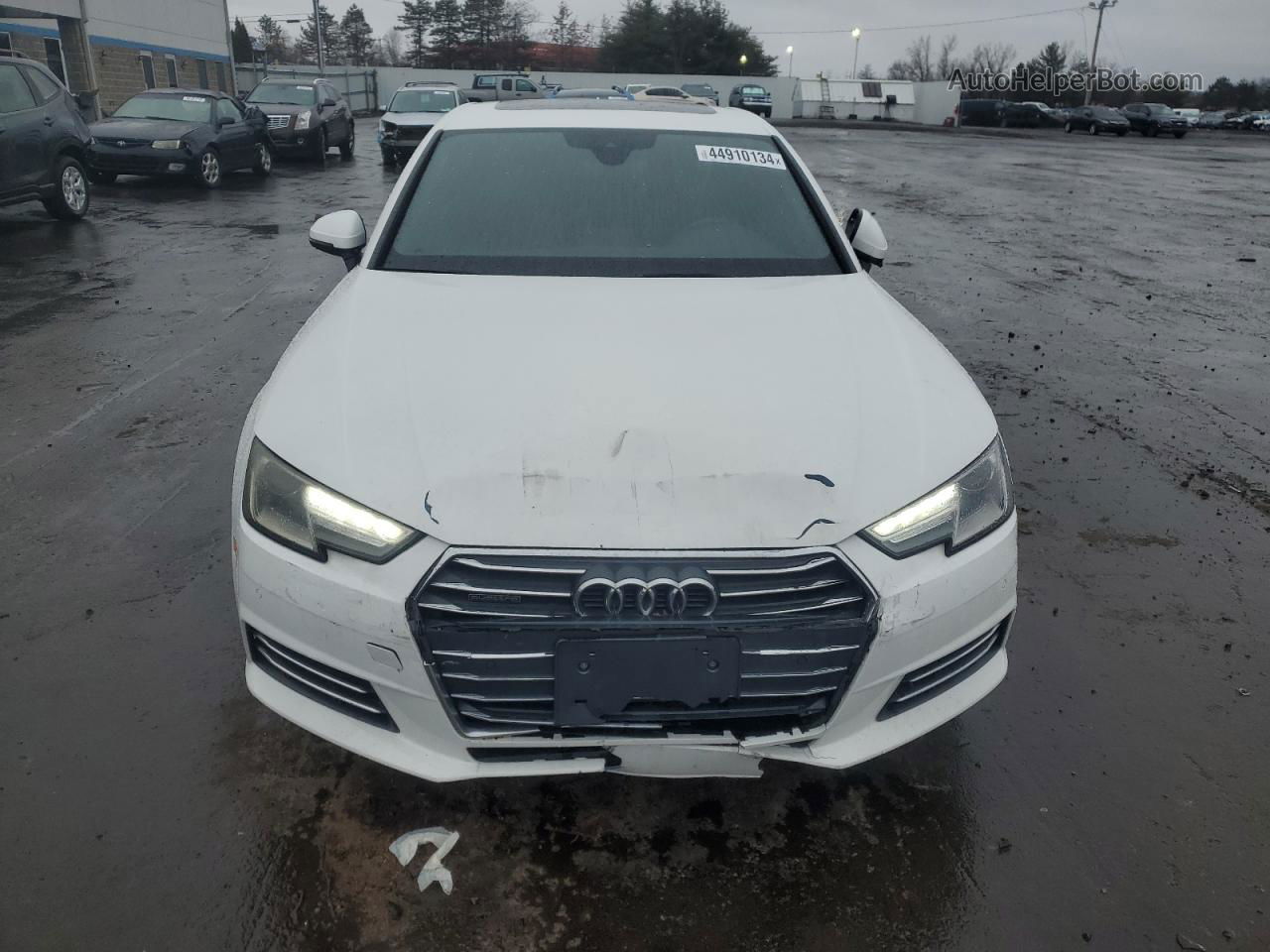 2017 Audi A4 Premium White vin: WAUANAF49HN015615