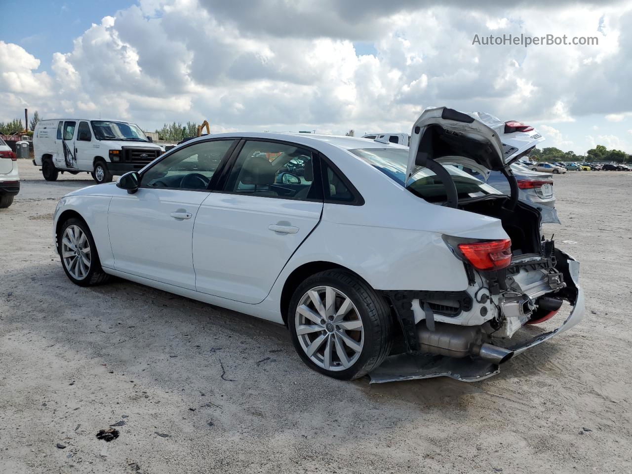 2017 Audi A4 Premium White vin: WAUANAF49HN030745